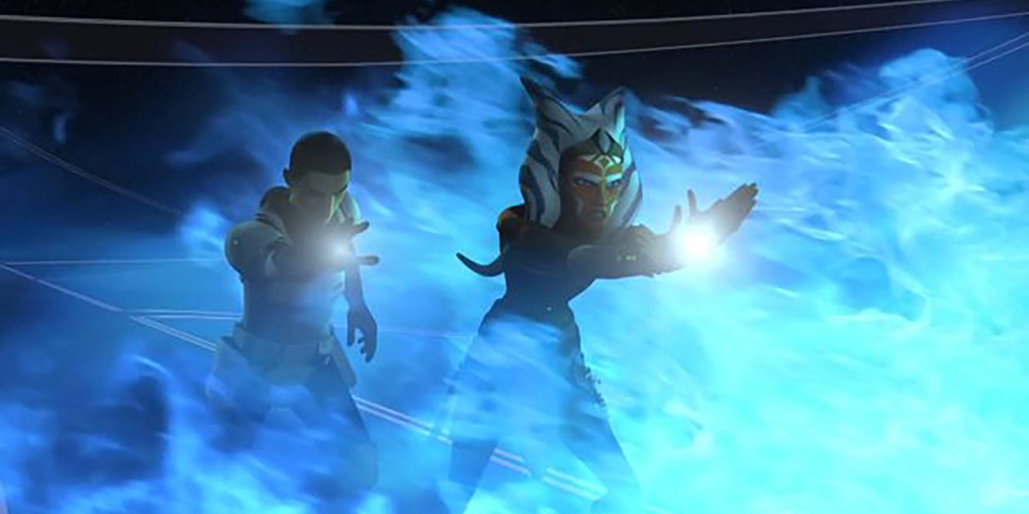 Ahsoka Stopping Force Lightning in Star Wars: Rebels