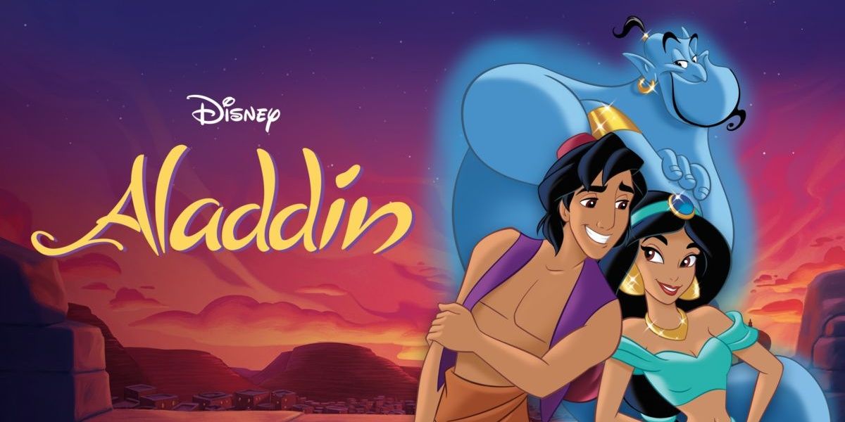 An Image of Aladdin, The Princess, and the Genie in Aladdin