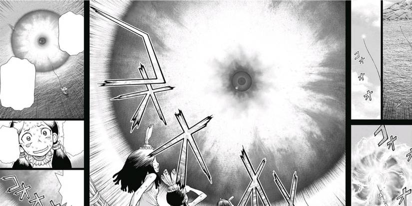 Amaryllis and her fourf riends being petrified