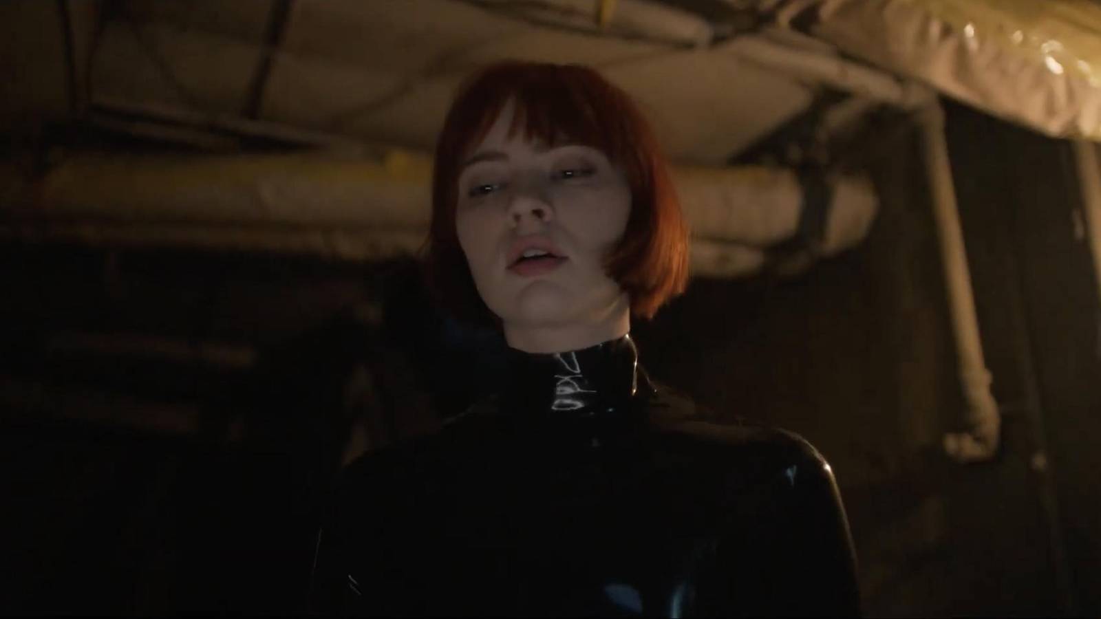 american horror stories rubber (wo)man scarlett black suit