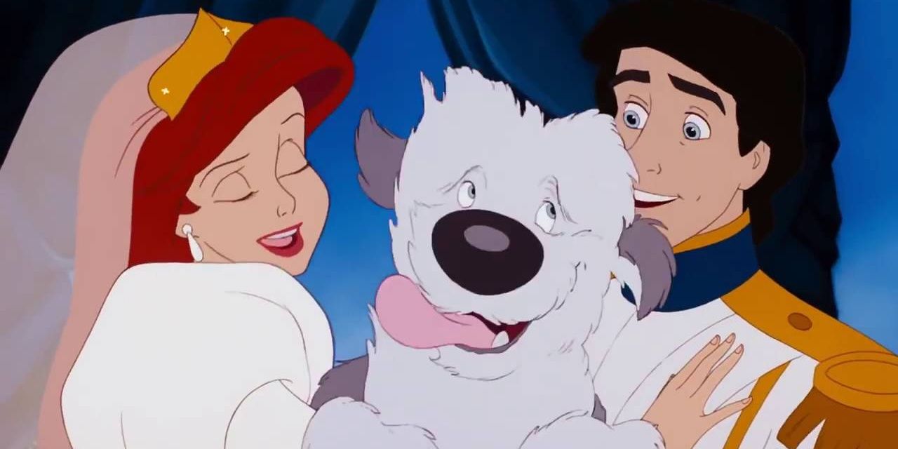 Una imagen de Eric y Ariel junto a su perro.
