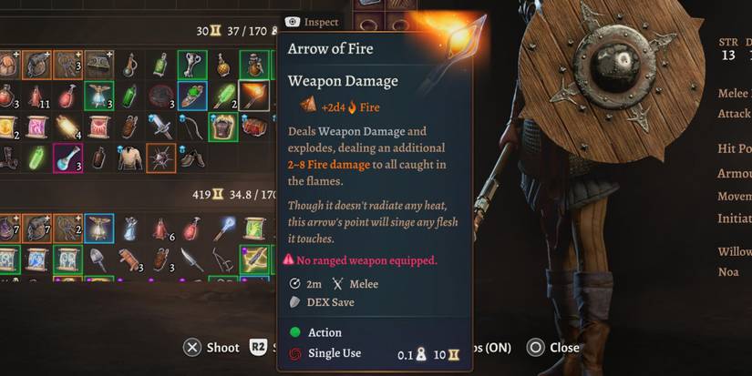 A Arrow of Fire in Baldur's Gate 3