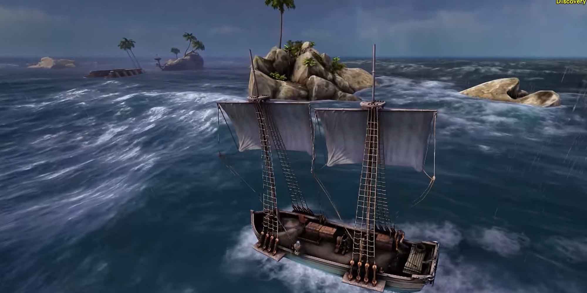 Sailing the seas looking for resources in the MMO Atlas