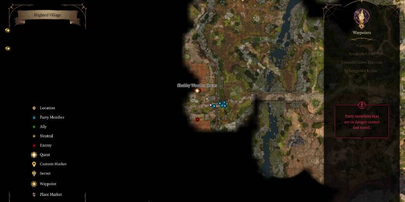 World map Baldur's Gate 3