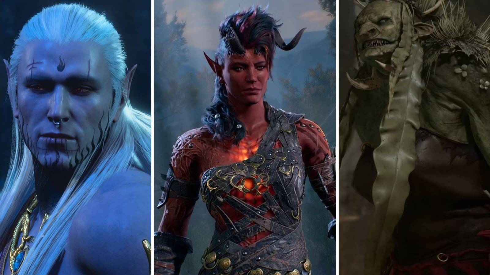 A grid showing a dream visitor, Karlach, and a hag in Baldur’s Gate 3