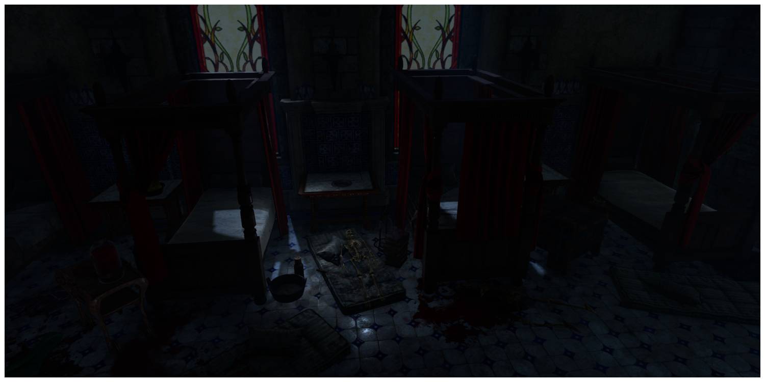 Baldur's Gate 3, Skeleton In Between Beds In House Of Healing