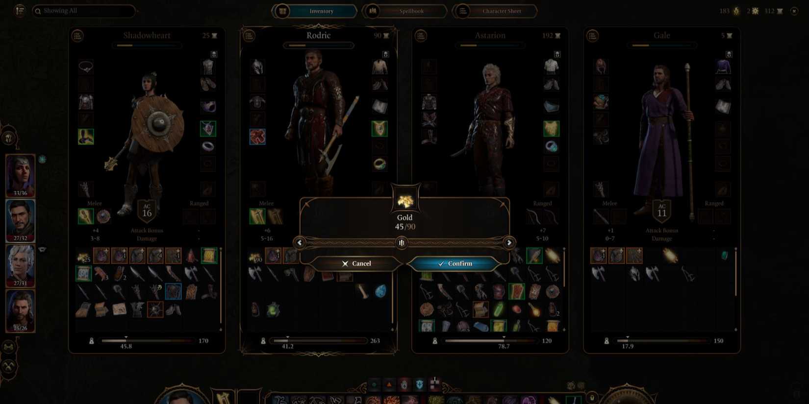 Baldur's Gate 3 Inventory Split Stacks