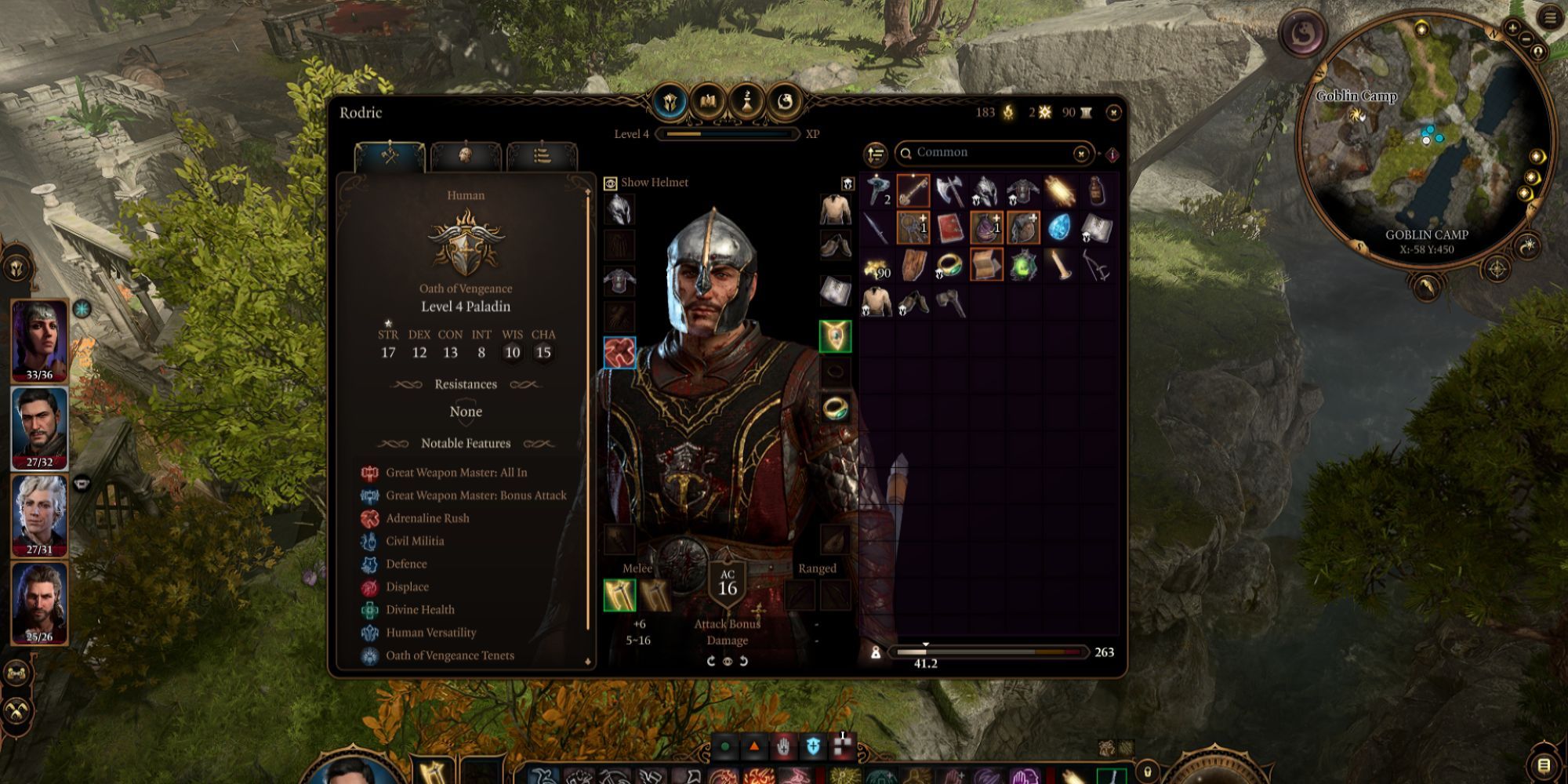 Baldur's Gate 3 Inventory Toggle Helmet Visibility