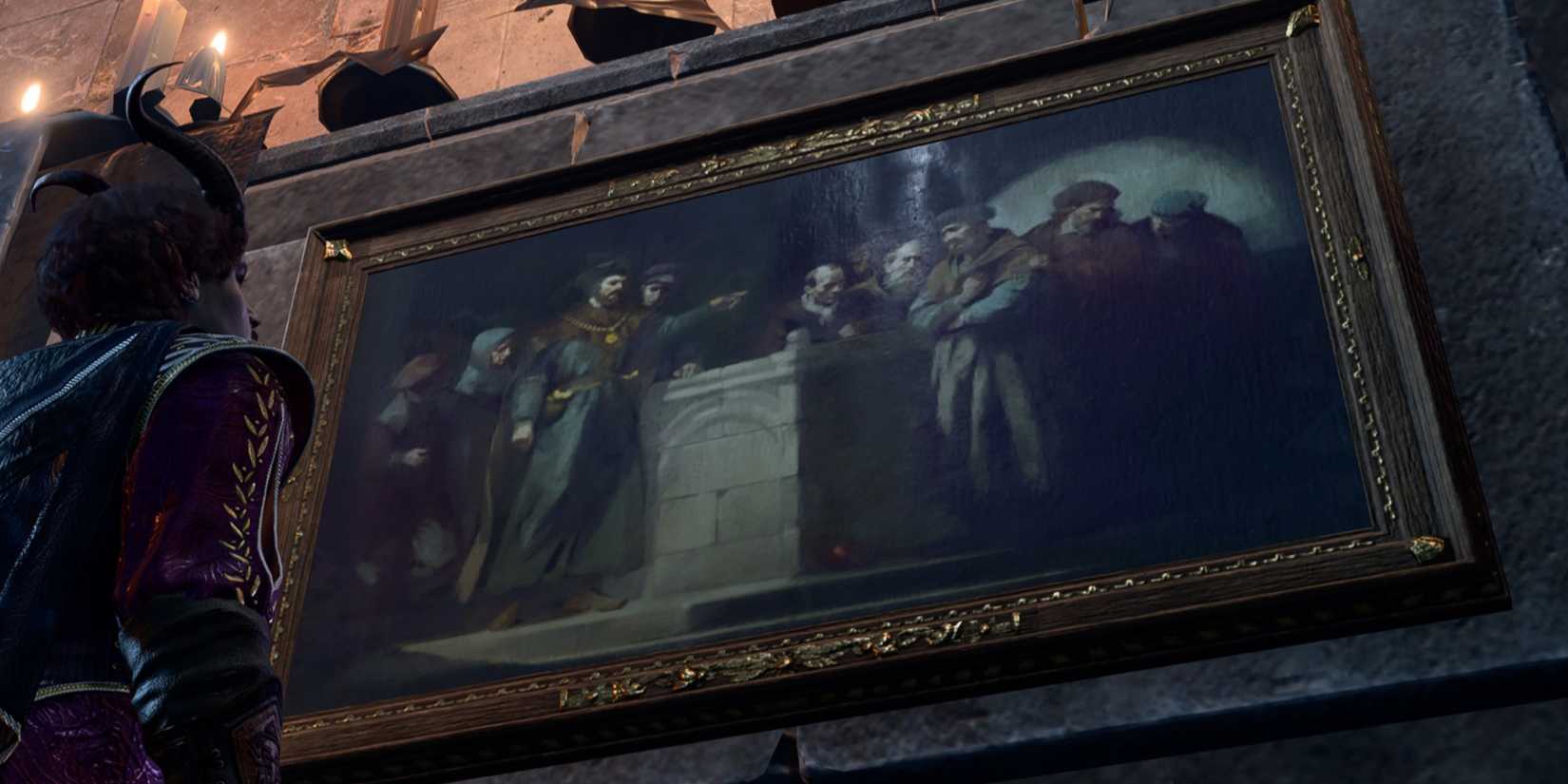 Baldurs Gate 3 Chamber of Justice Puzzle Solution Wall Painting The Judge