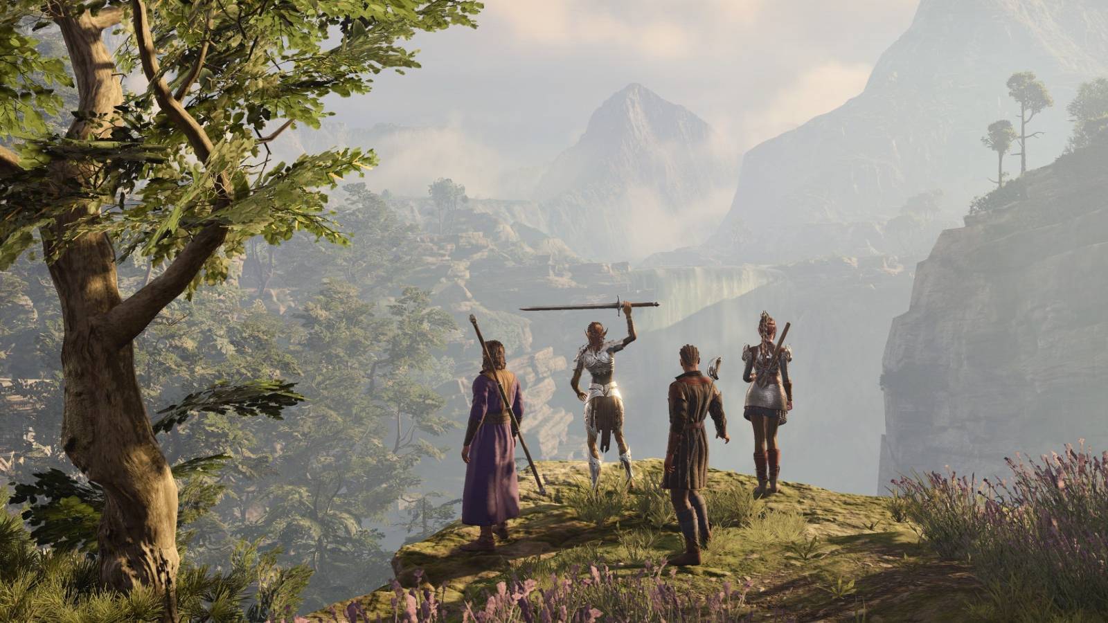 baldurs gate 3 screenshot party cliff