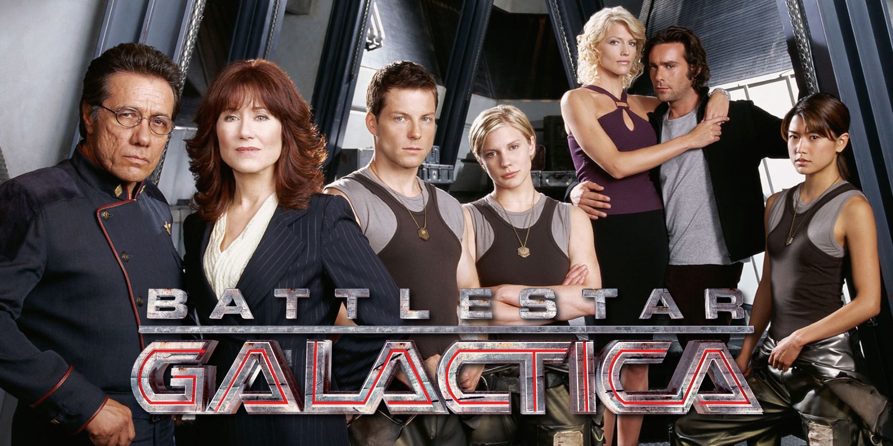 The cast of the 2004 reboot of Battlestar Galactica Katee Sackhoff