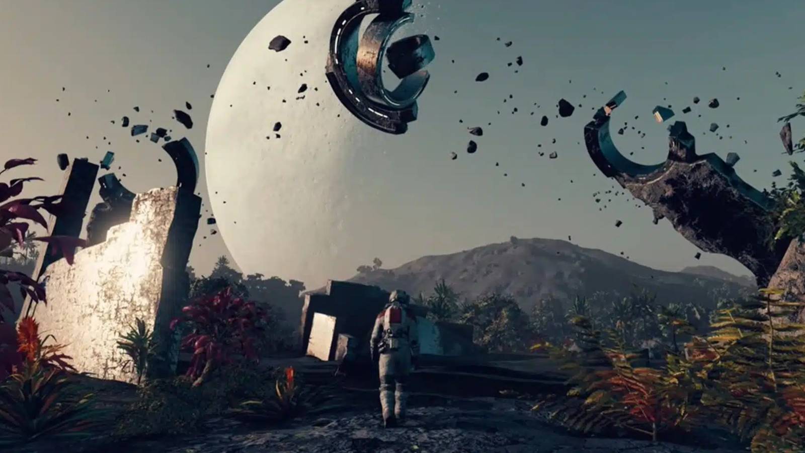 starfield floating debris