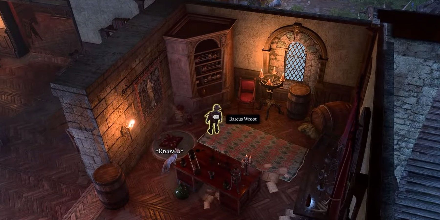 Barcus inside Last Light Inn in Baldur's Gate 3.