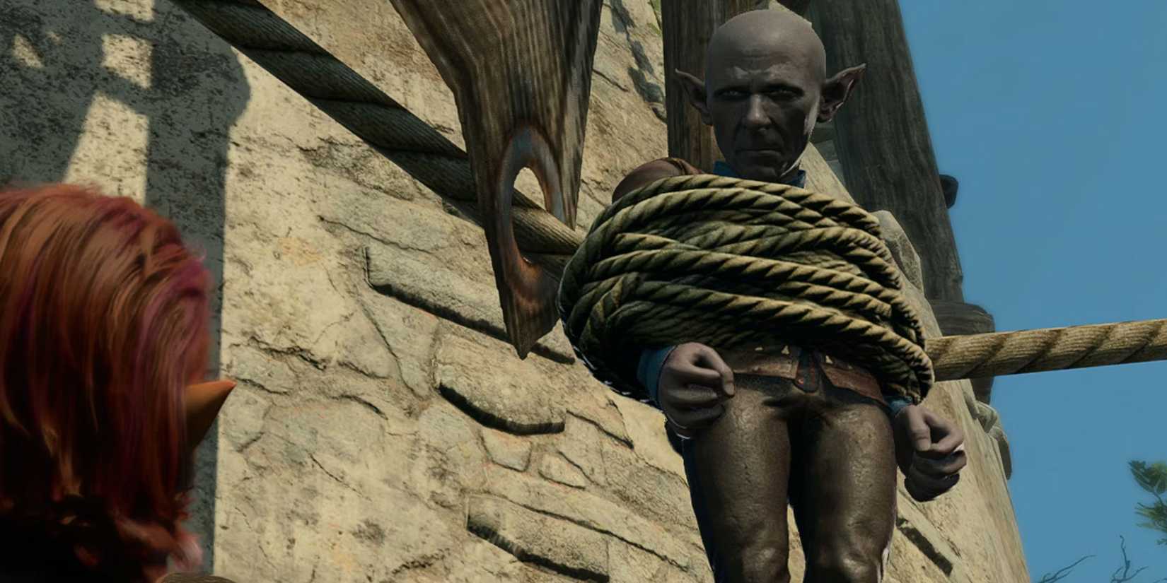 Barcus on the windmill in Baldur's Gate 3.