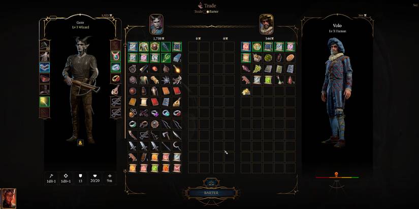 Bartering with Volo in Baldur's Gate 3.