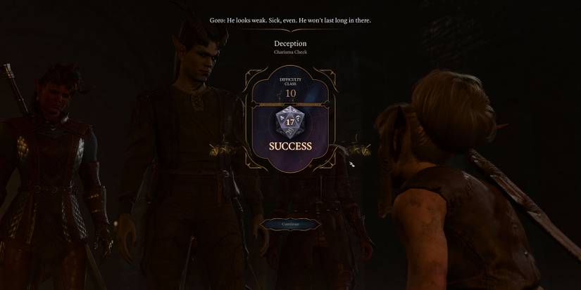 Negotiating with Gribbo to free Volo in Baldur's Gate 3.