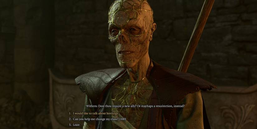 Hiring a Hireling from Withers in Baldur's Gate 3.