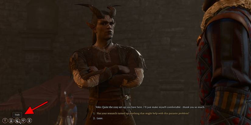 Trading with Volo in Camp in Baldur's Gate 3.