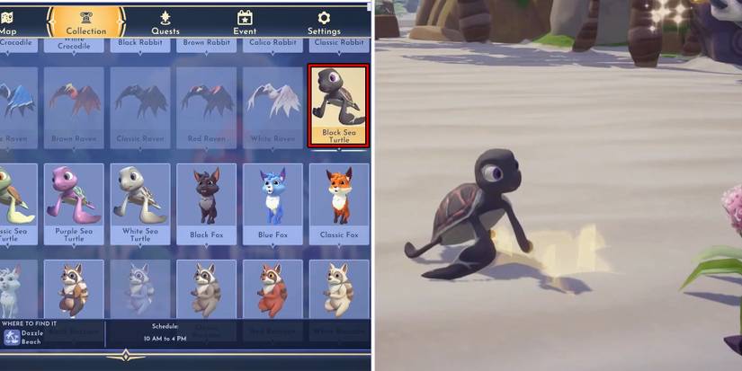 black sea turtle in disney dreamlight valley