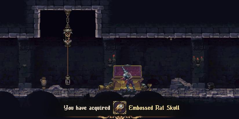 Blasphemous 2 - Opening The Chest With The Embossed Rat Skull Inside