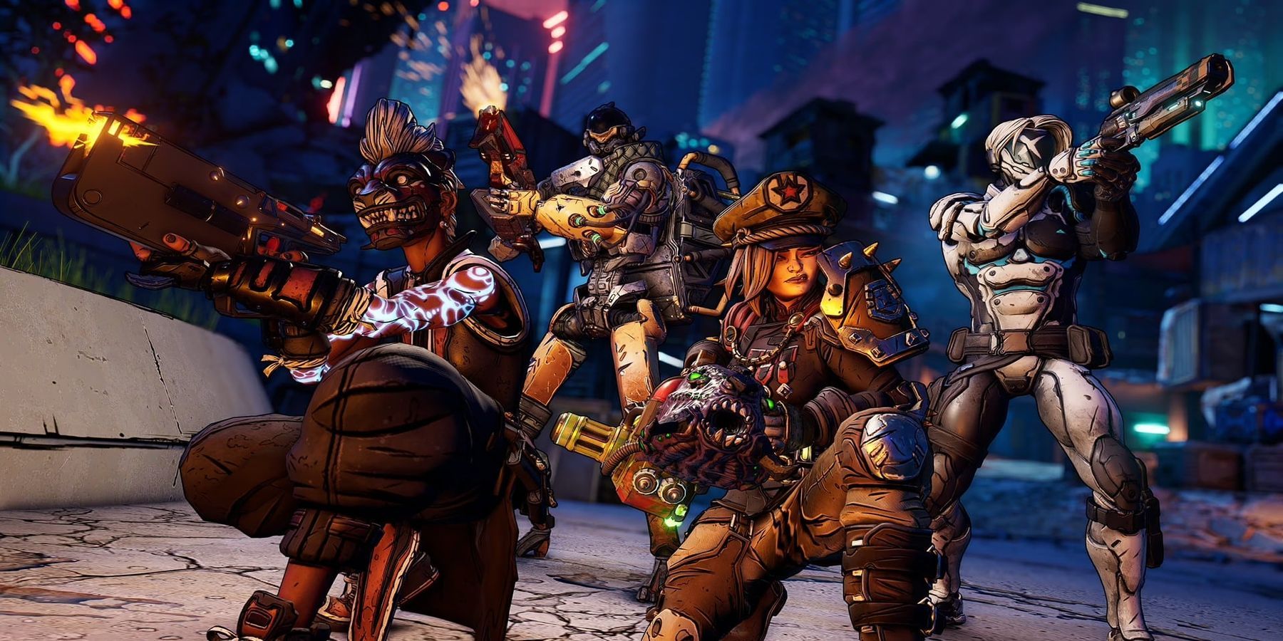 Image showing the main playable characters in Borderlands 3.