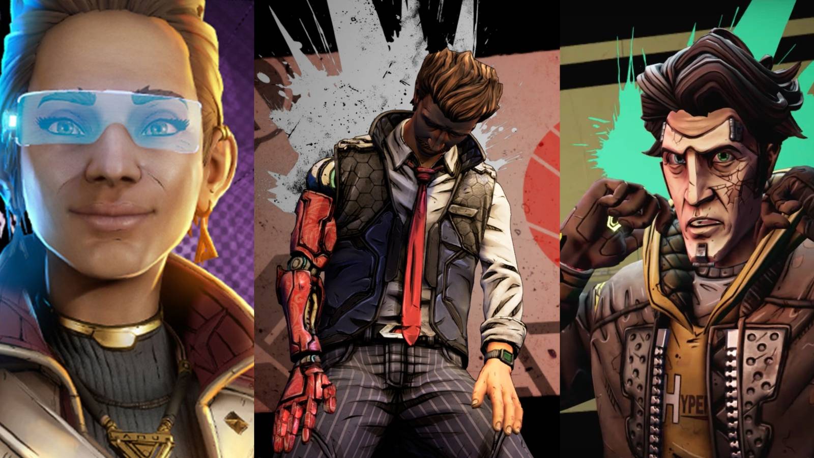 Anu, Rhys, and Timothy from Borderlands as the Worst Vault Hunters