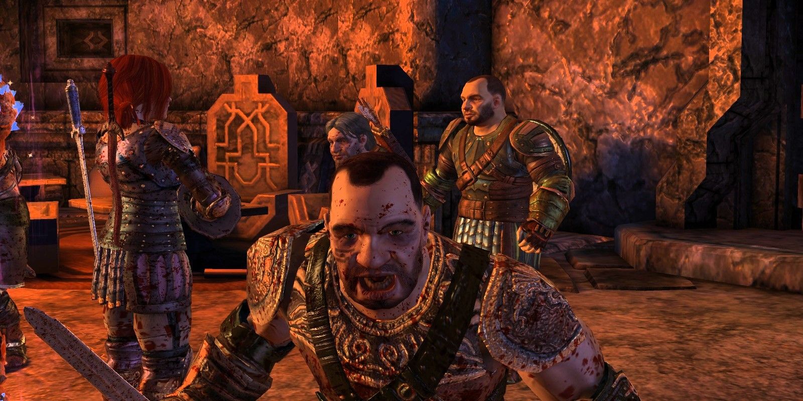 Brosca Warden confronts Carta members in Dragon Age: Origins