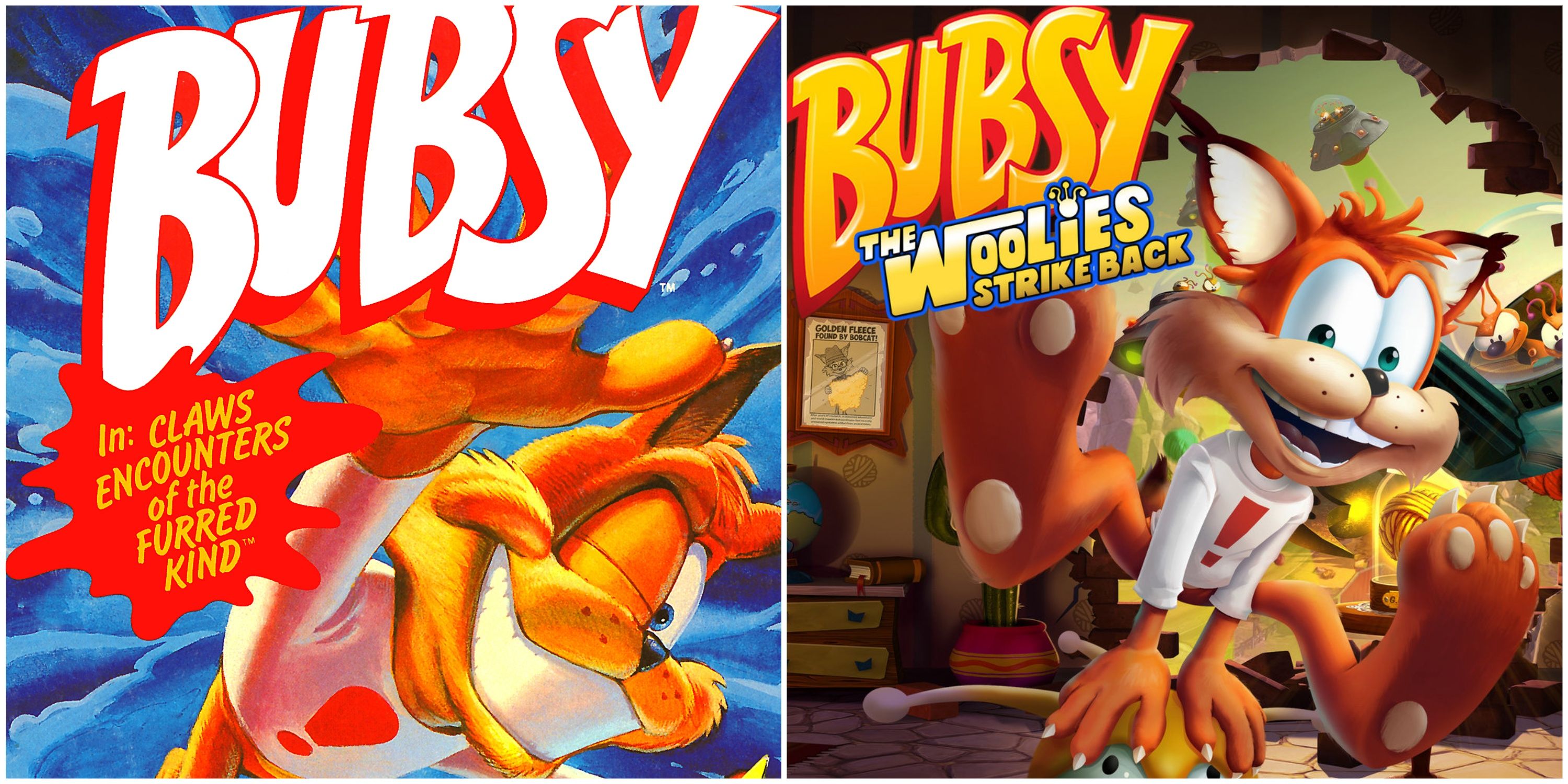 Bubsy in Claws Encounters of the Furred Kind and The Woolies Strike Back