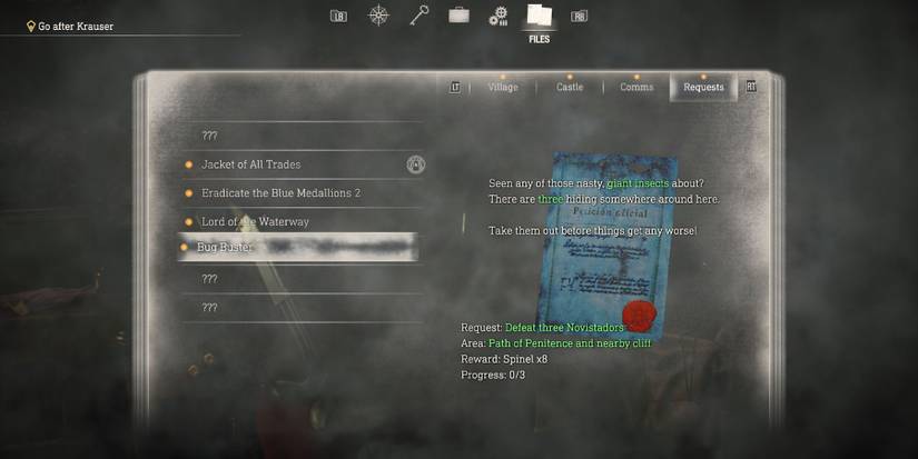 image showing the bug buster request in separate ways.