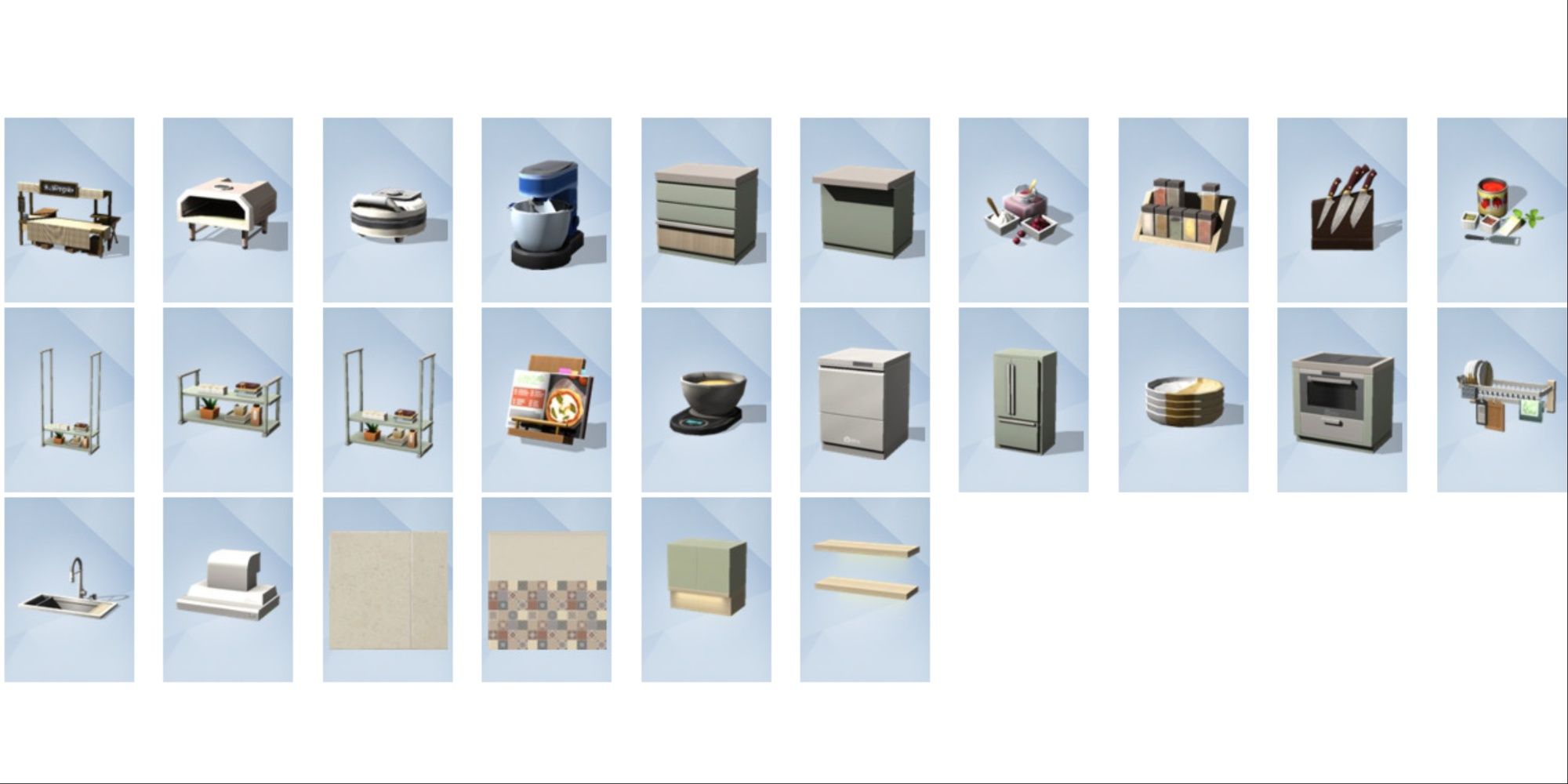 items introduced to build mode with the home chef hustle stuff pack
