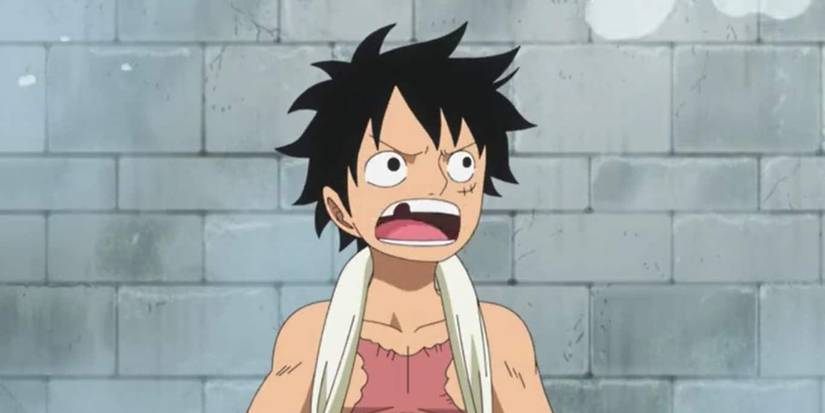 Luffy in a bath