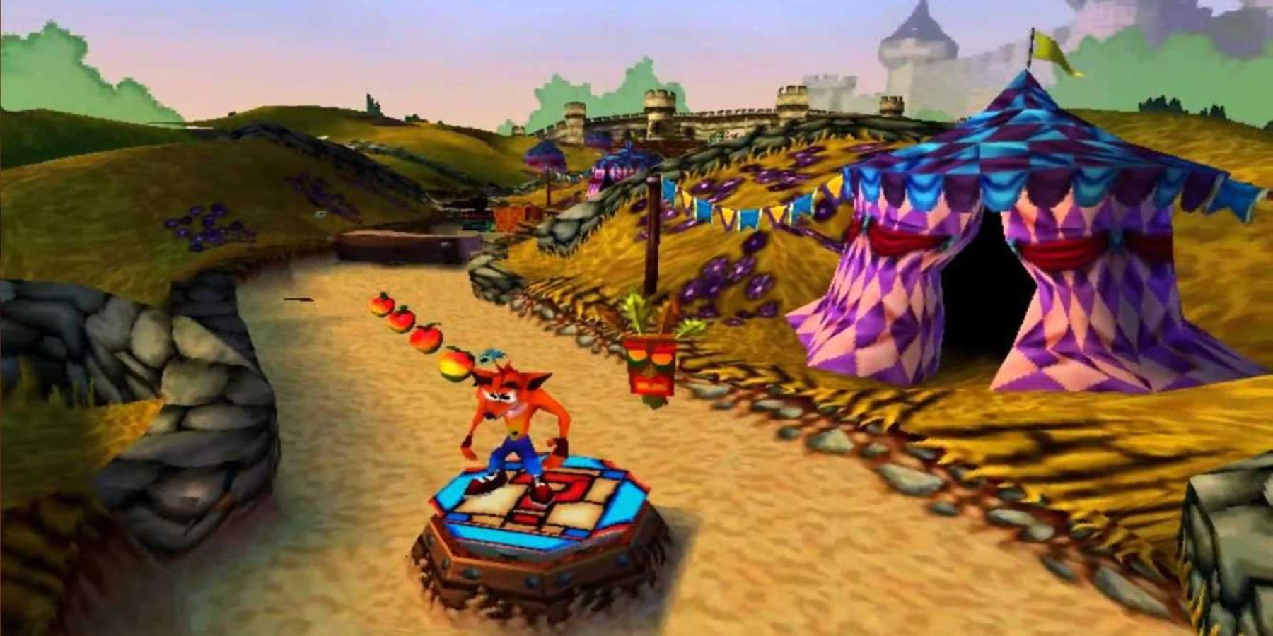 Crash about to enter a bonus level