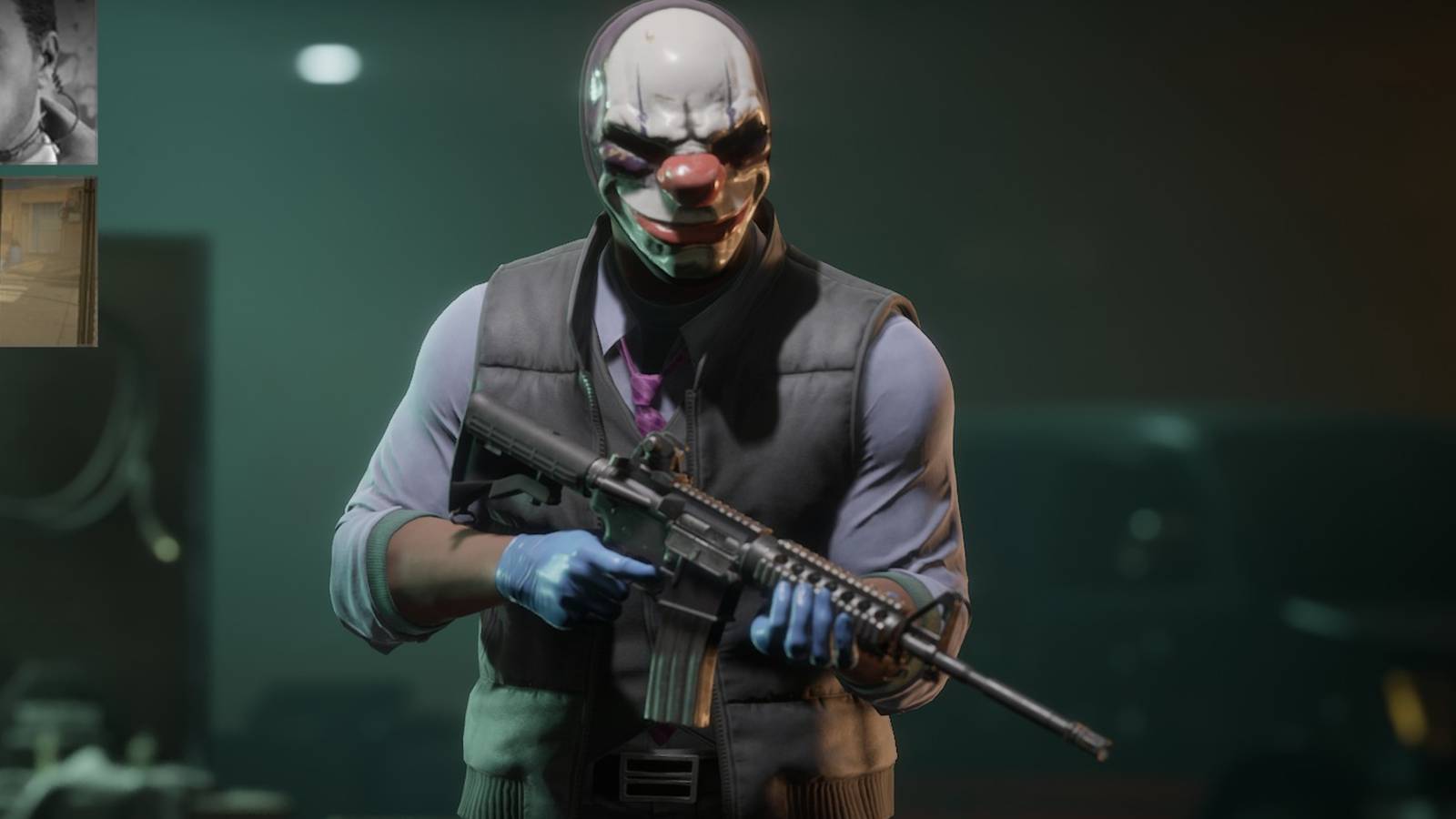 chains with a machine gun