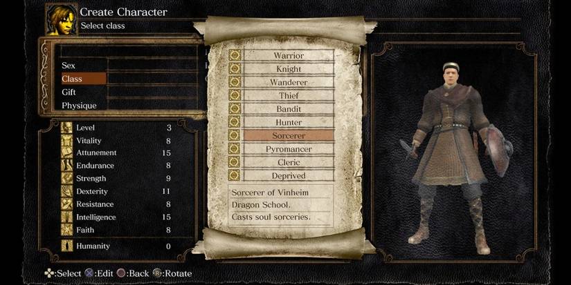 Character Creation Screen