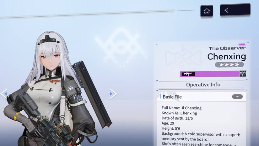 chenxing the observer from snowbreak