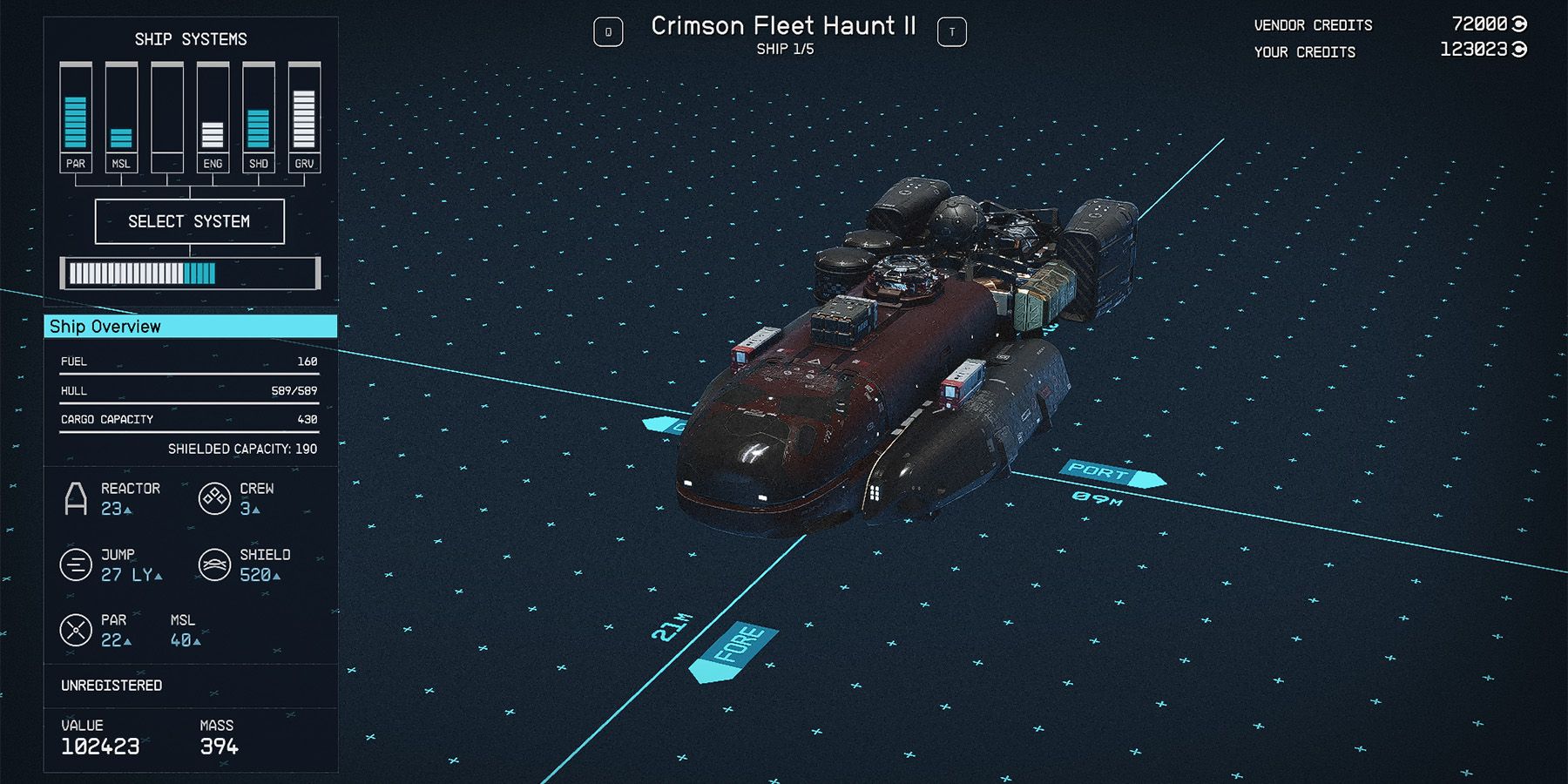 class a crimson fleet haunt ii ship in starfield