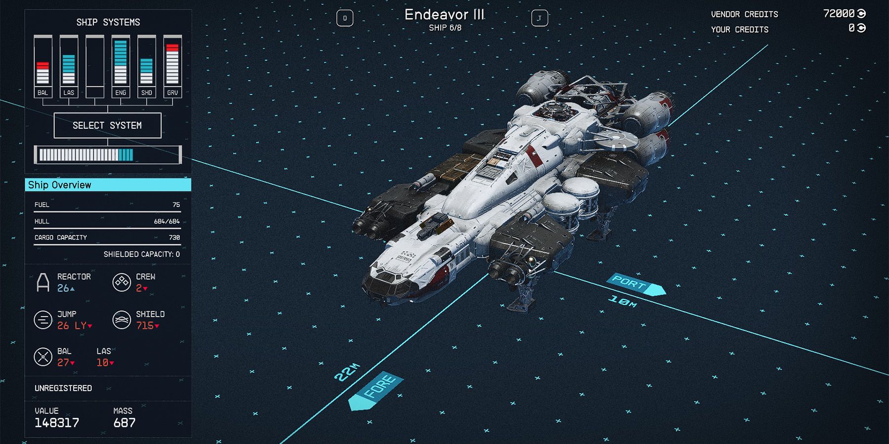 class a endeavor iii ship in starfield