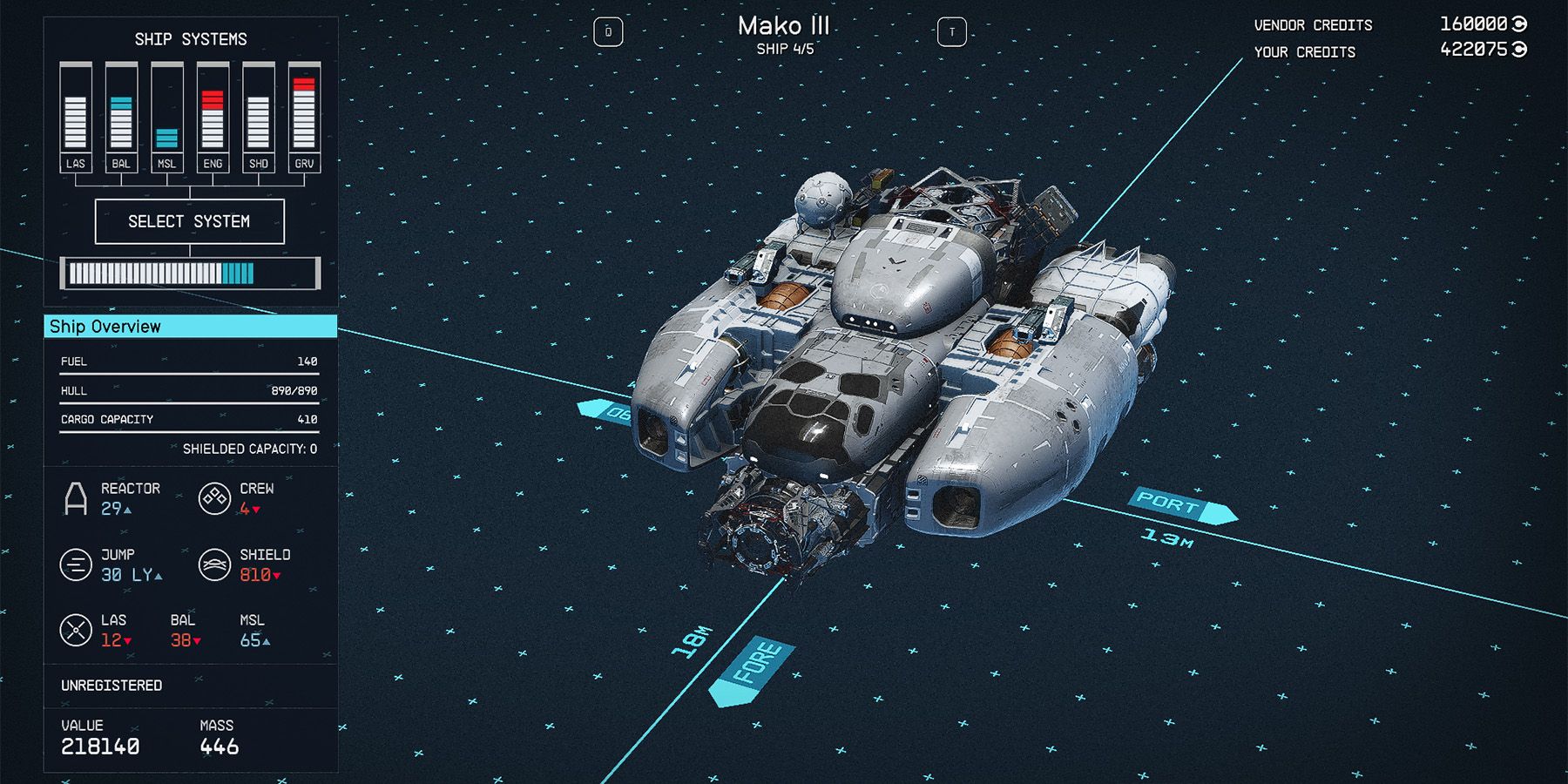 class a mako iii ship in starfield