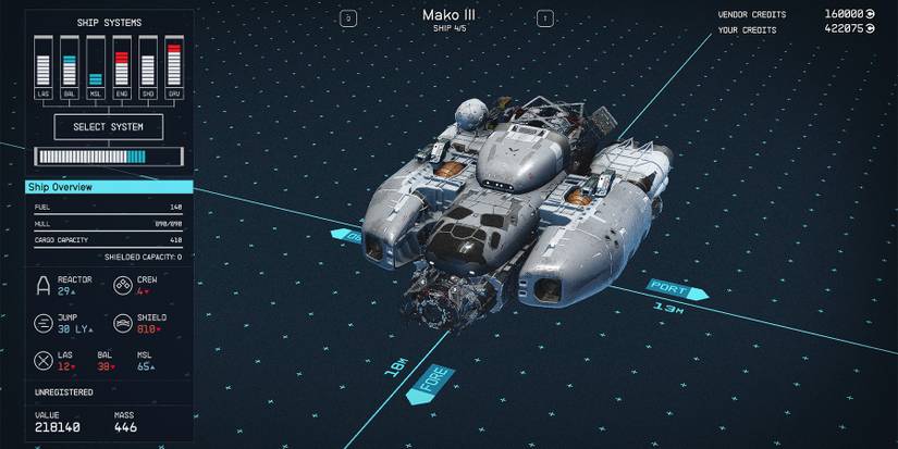 class a mako iii ship in starfield