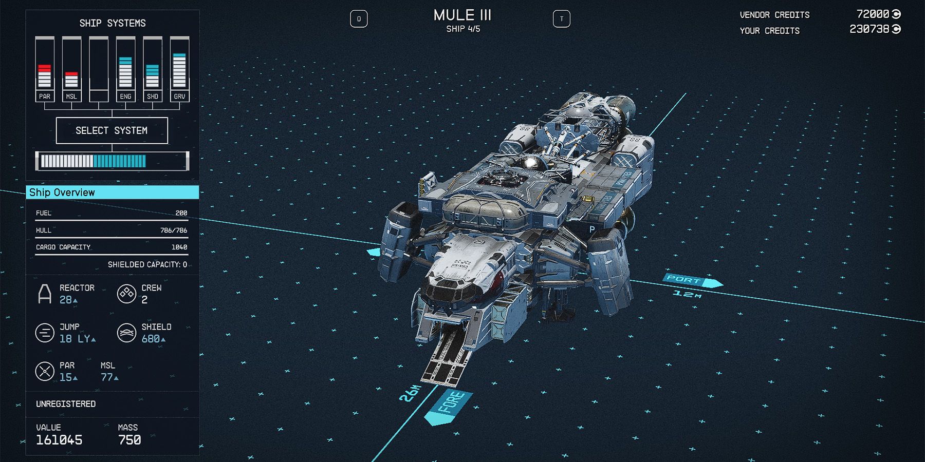 class a mule iii ship in starfield