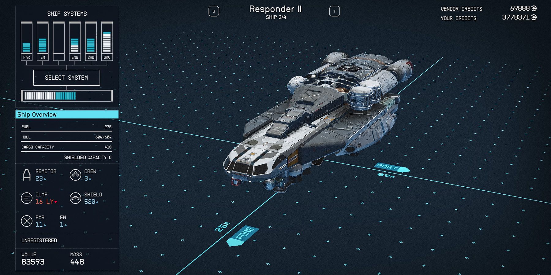 class a responder ii ship in starfield