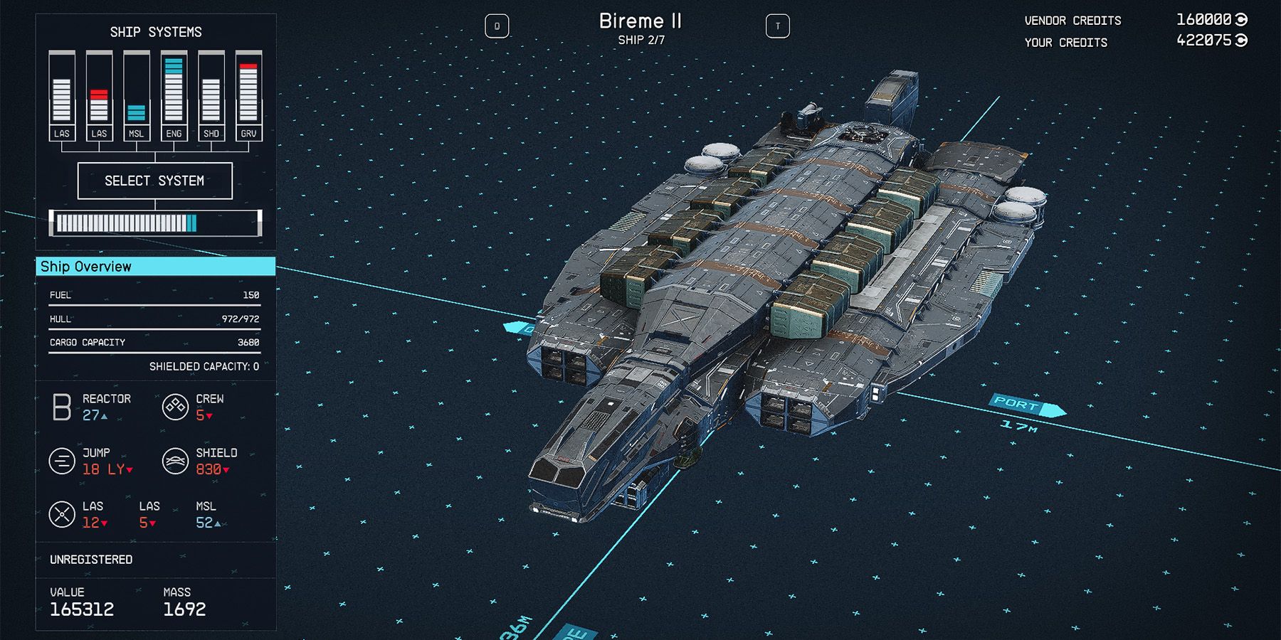 class b bireme ii ship in starfield