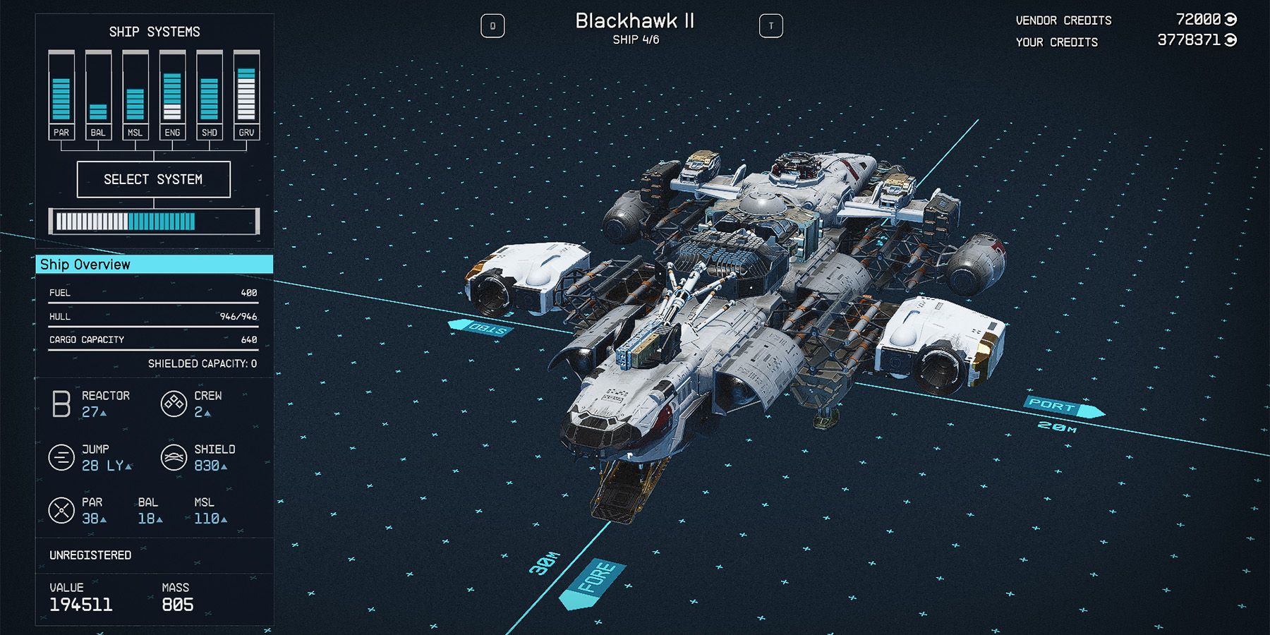 class b blackhawk ii ship in starfield