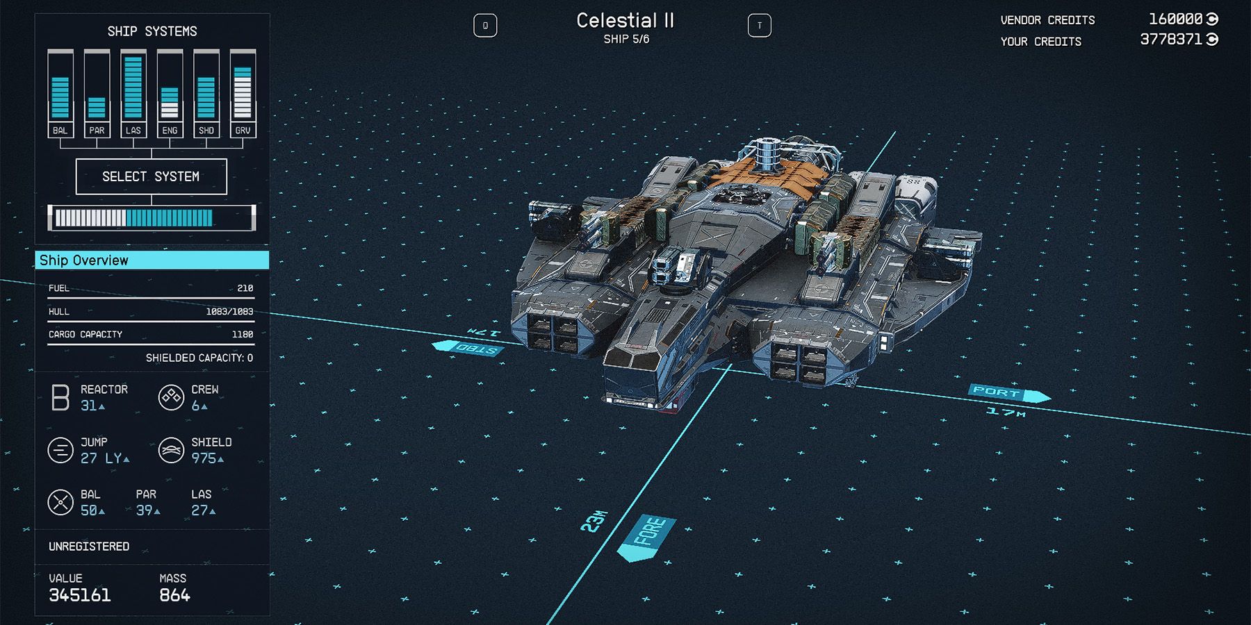 class b celestial ii ship in starfield