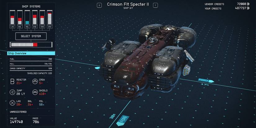 class b crimson fleet specter ii ship in starfield