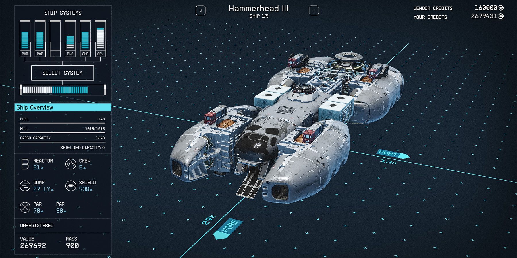 class b hammerhead iii ship in starfield