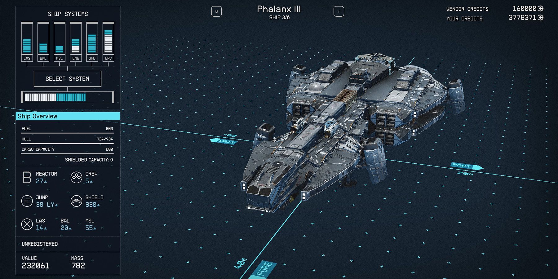 class b phalanx iii ship in starfield