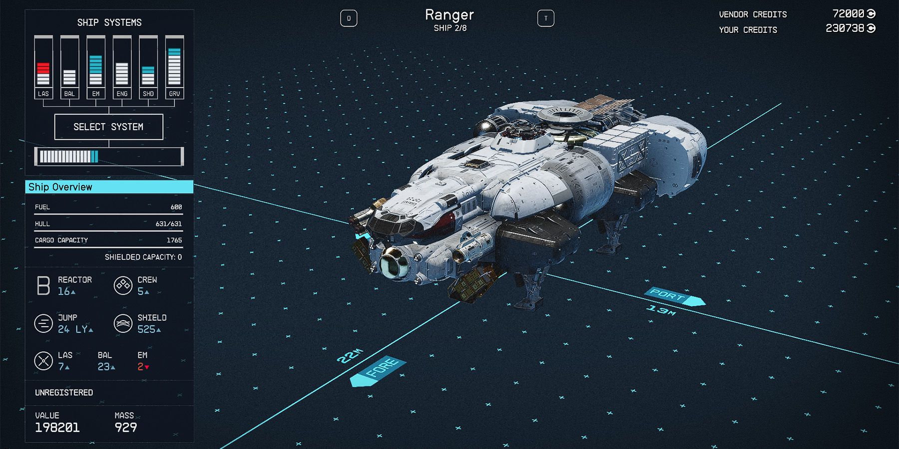 class b ranger ship in starfield