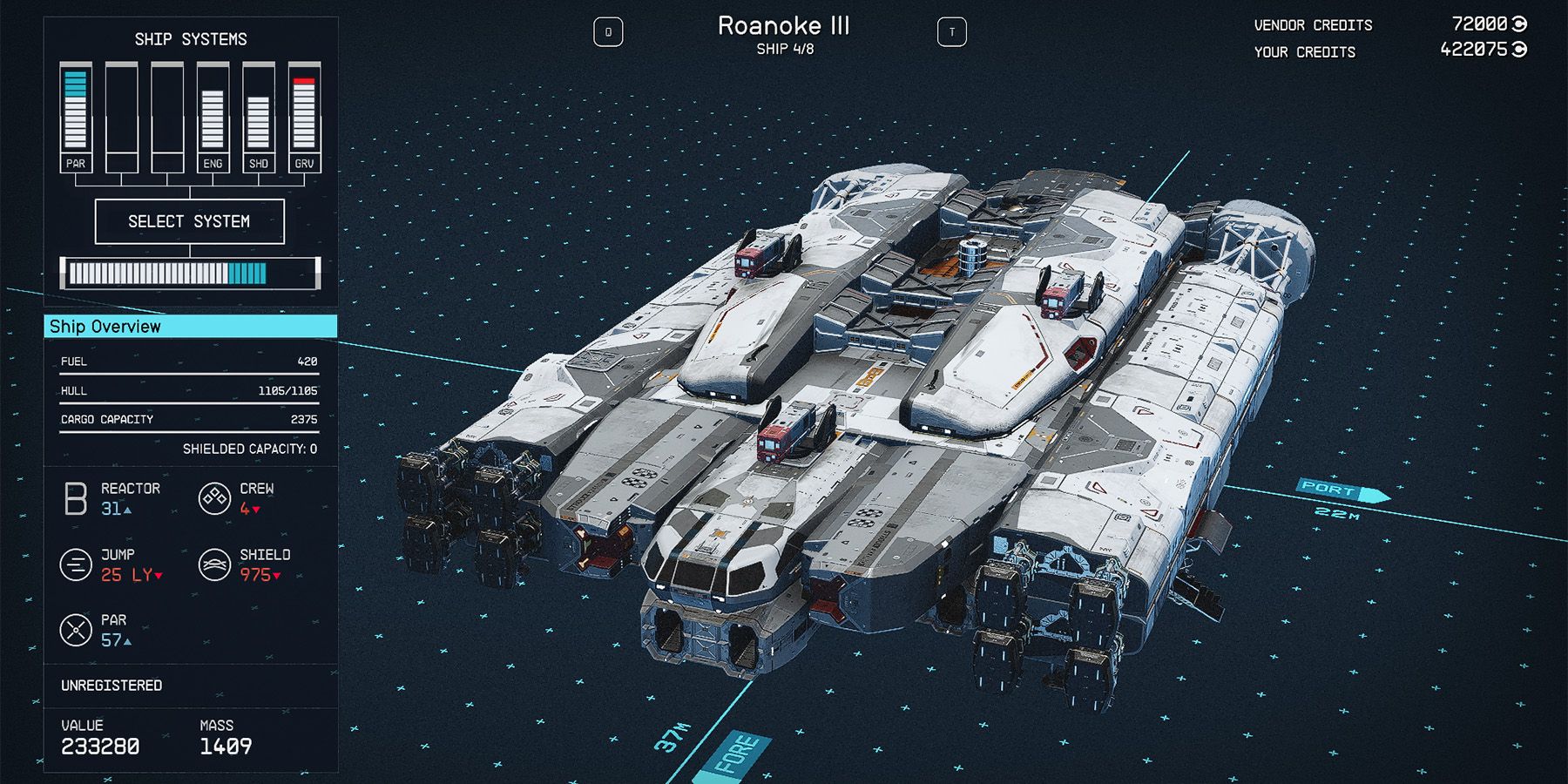 class b roanoke iii ship in starfield