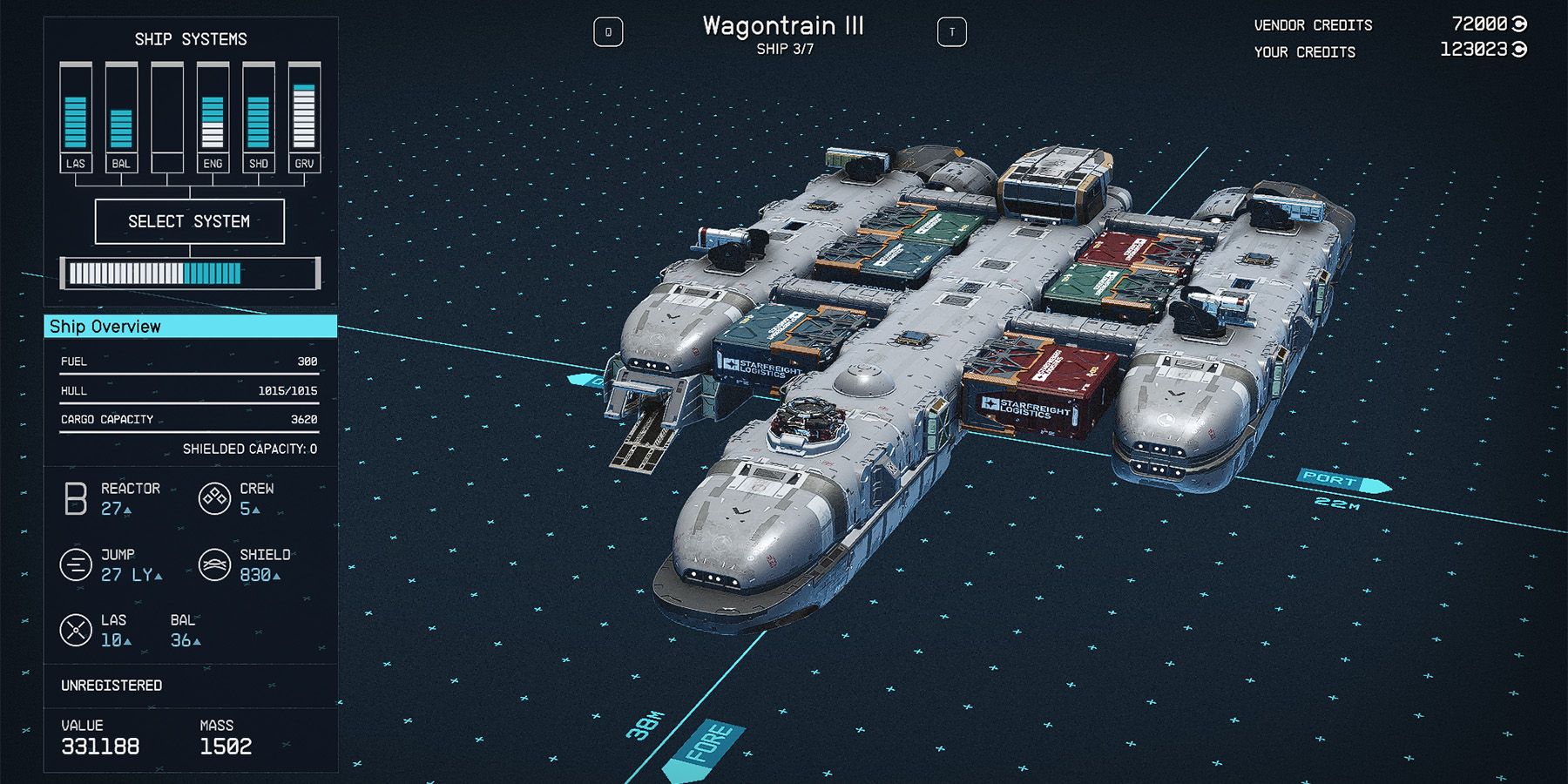 class b wagontrain iii ship in starfield